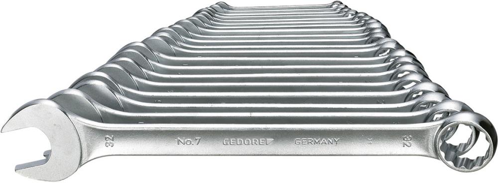 Set chei combinate, 10-24 mm, 8 buc, in cutie de carton, DIN 3113 A, Nr. 7-08, GEDORE - sefira.ro