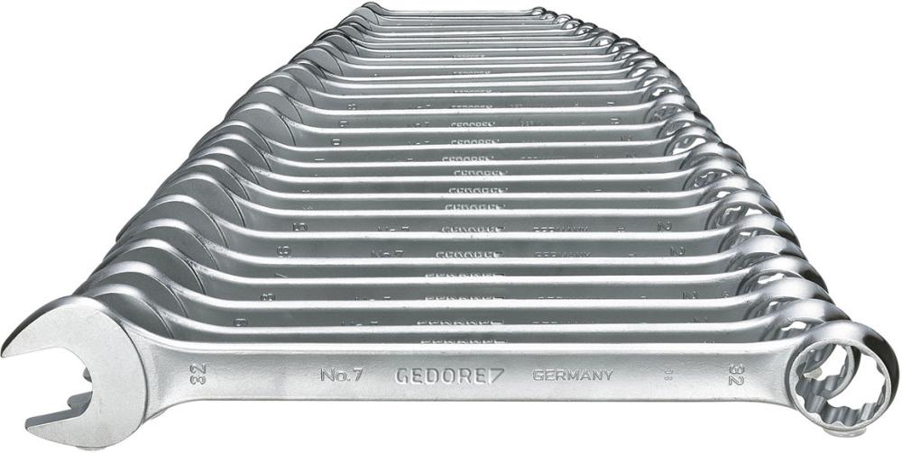 Set chei combinate, 10-24 mm, 8 buc, in cutie de carton, DIN 3113 A, Nr. 7-08, GEDORE - sefira.ro