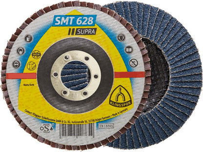 Flap disc for steel, stainless steel, 115mm, straight, gran. 40, zirconium-corundum, KLINGSPOR