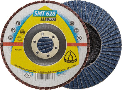 Flap disc for steel, stainless steel, 125mm, straight, gran. 40, zirconium-corundum, KLINGSPOR