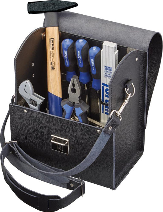 Tool bag, leather, 8l, 210x140x280mm, FORUM