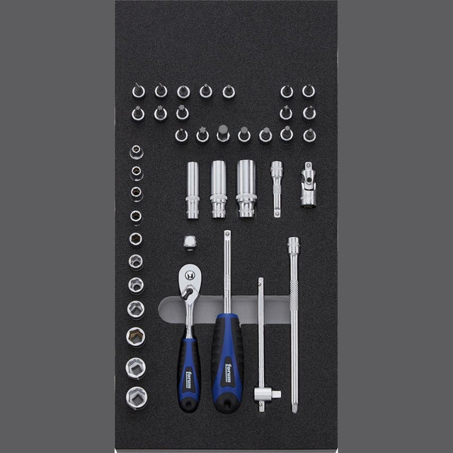 Modul chei tubulare si antrenor clichet 1/4", 40 buc, FORUM - sefira.ro