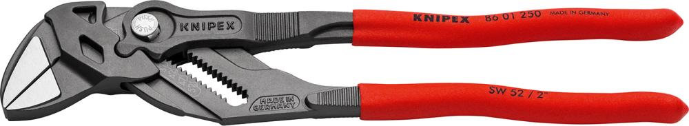 Adjustable pliers, wrench type, 250mm, for 2 inch pipes, black, KNIPEX