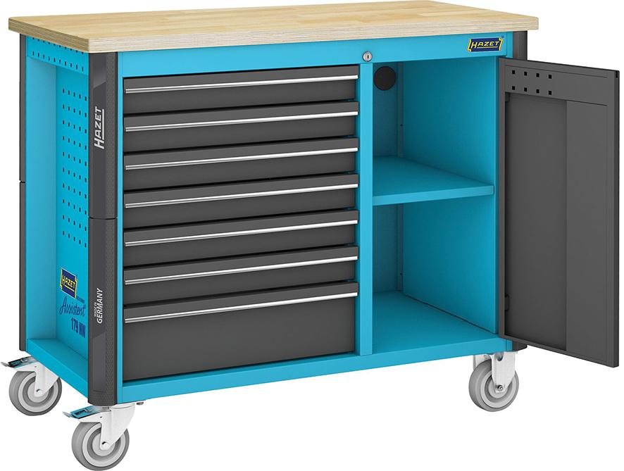 Tool cabinet, mobile, 779.5x496x915mm, 6 drawers, HAZET