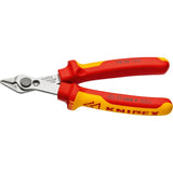 Cleste cu tais lateral VDE, pentru electronisti, Super Knips®, 125mm, 78 06 125, KNIPEX - sefira.ro