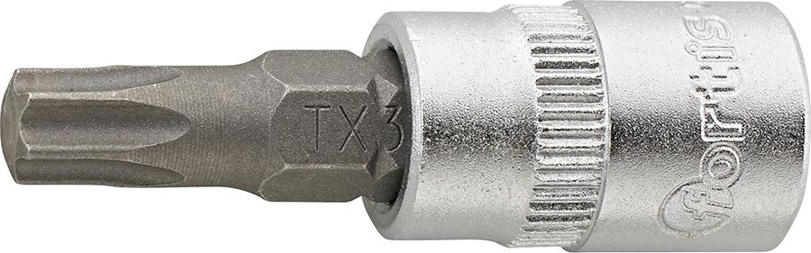 Cheie tubulara bit 1/4", pentru șuruburi TORX®, T 10x36mm, FORTIS - sefira.ro