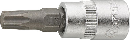 Cheie tubulara bit 1/4", pentru șuruburi TORX®,  T 10x36mm, FORTIS