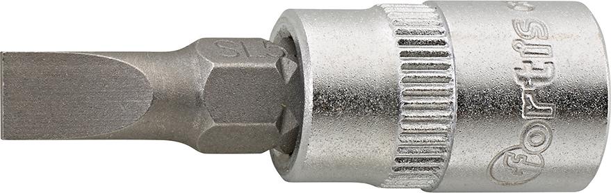 Socket wrench bit 1/4", 4x0.8mm, for straight screws, FORTIS