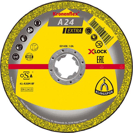 Disc de debitare X-LOCK pentru metal, 115x2.5mm, curbat, KLINGSPOR - sefira.ro
