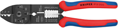 Crimping pliers, bicomponent handle, 230mm, 0.5-6mm², 3 crimping slots, KNIPEX