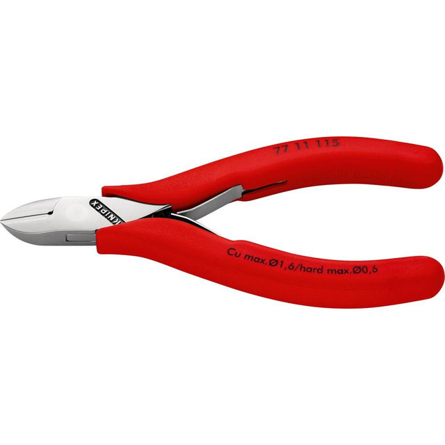 Cleste cu tais lateral pentru instalații electronice, 115mm, 77 11 115, KNIPEX - sefira.ro