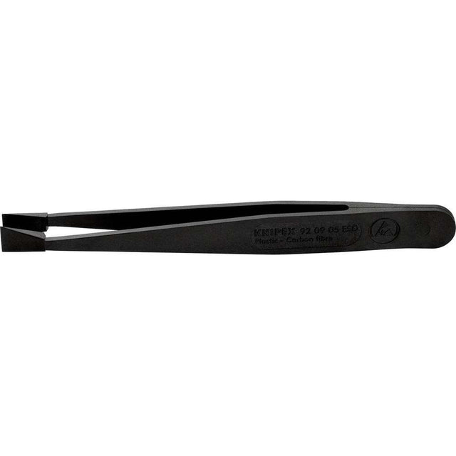 Pensetă ESD din plastic, neagră, 115mm, varfuri 7.7mm, 92 09 05, KNIPEX - sefira.ro