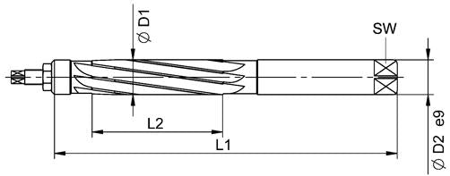 Alezor HSS de mana, 4.0mm, blank, DIN859, BECK