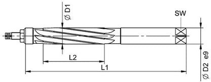 Alezor HSS de mana, 4.0mm, blank, DIN859, BECK