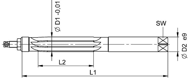 Alezor HSS de mana, 4.0mm, blank, DIN859, BECK