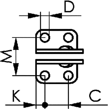 Dispozitiv de fixare vertical, talpa orizontala, zincat, marime 0, AMF - sefira.ro