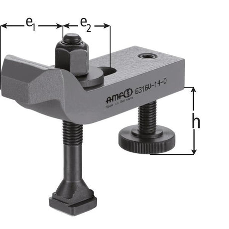 Brida de prindere cu umar, reglabila 28-58mm, M12x12x100mm, AMF - sefira.ro