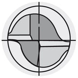 Freza cilindro-frontala, scurta, carbura monobloc, 2.00mm, 2 taisuri, TiAlN, DIN6527K, FORUM - sefira.ro