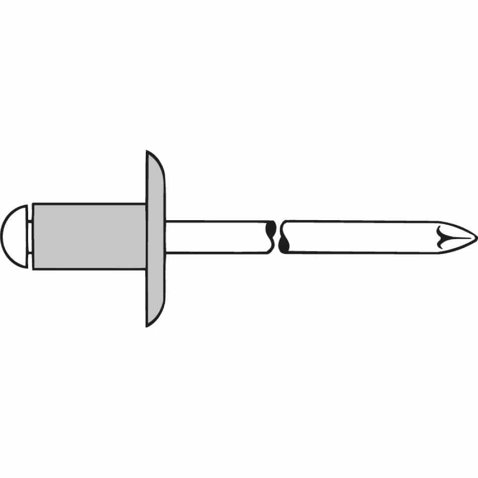 Nituri oarbe Al/otel cap mare, Ø 4mm, 3x5mm, K12, 1433518, GESIPA - sefira.ro
