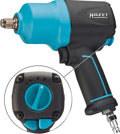 Impact gun, pneumatic, square 1/2", loosening/tightening torque 1700/1054 Nm, 8000 rpm, HAZET