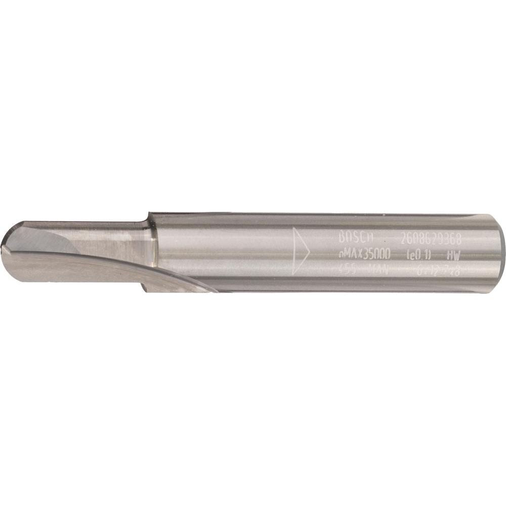 Freza de sanfrenare, carbura monobloc, 2 taisuri, Ø 6 mm, raza 3 mm, coada Ø 8 mm, 50.8 x 12.5 mm, BOSCH - sefira.ro