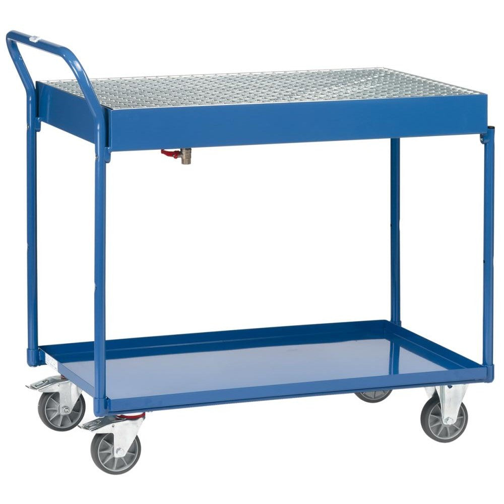 Carucior cu masa, cu tava de colectare si placa tip tava, 1000x600mm, FETRA - sefira.ro