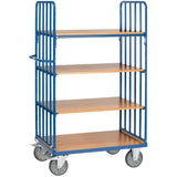 Carucior cu rafturi, sistem modular, pereti frontali cu bare, 1000x600mm, FETRA - sefira.ro