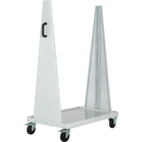 Carucior Rackplus mobil pentru max 6 panouri perforate 991 x 457 mm, cu 4 rotile, RAL 7035, BOTT - sefira.ro