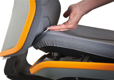 Perne pentru scaunul de lucru Neon, spatar si sezut, tapiterie stofa neagra, BIMOS - sefira.ro