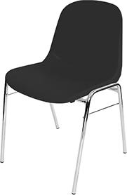 Scaun stivuibil tip scoica, model BETA, sezut 400 x 440 mm, inaltime sezut 475 mm, din plastic, gri, 4 buc - sefira.ro