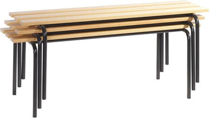 Bench, anthracite frame l1200xa460xh460 mm beech