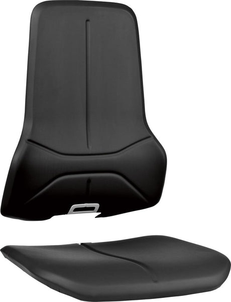 Perne pentru scaunul de lucru Neon, spatar si sezut, tapiterie stofa neagra, BIMOS - sefira.ro