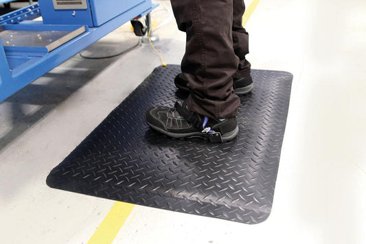 Anti-fatigue mat deckplate Anti-Static 60x90 cm black