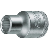 Cheie tubulara 1/2", dimensiune 5/16", lungime 38 mm, 12 canturi, DIN 3124, Nr. D 19 5/16AF, GEDORE - sefira.ro
