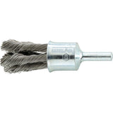 Perie de sarma din otel tip pensula, Ø perie 20mm, coada 6mm, sarma 0.35x29mm impletita, FORUM - sefira.ro