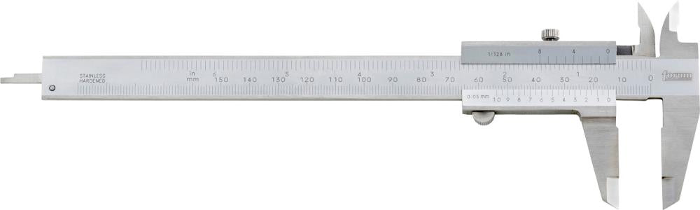 Precision caliper for left-handed people, with release screw, DIN862, 150x40mm, FORUM