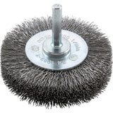 Perie de sarma din otel rotunda, Ø perie 30 x 9mm, coada 6mm, sarma 0.2mm ondulata, FORUM - sefira.ro