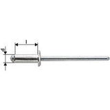 Nituri oarbe Al/otel cap plat rotund, 2,4x4mm, 1454019, GESIPA - sefira.ro