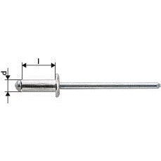 Nituri oarbe Al/otel cap plat rotund, 2,4x4mm, 1454019, GESIPA - sefira.ro