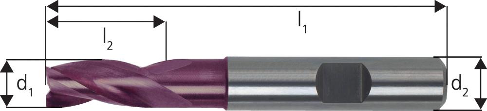 Long cylindrical end mill, solid carbide, 3.00mm, TiAlN, FORUM