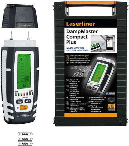 DampMaster Compact Plus moisture meter, 0-40 °C, LASERLINER