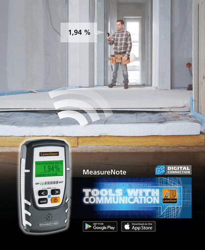 MoistureMaster Compact Plus moisture meter, 0-40 °C, LASERLINER