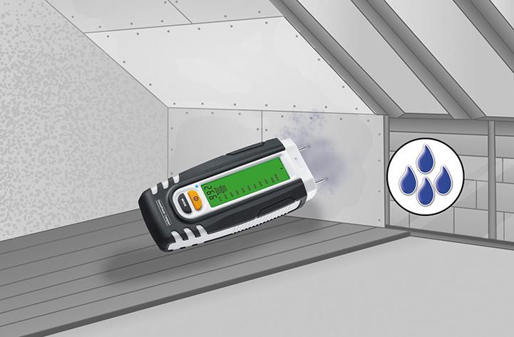 DampFinder Compact Plus moisture meter, 0-40 °C, LASERLINER